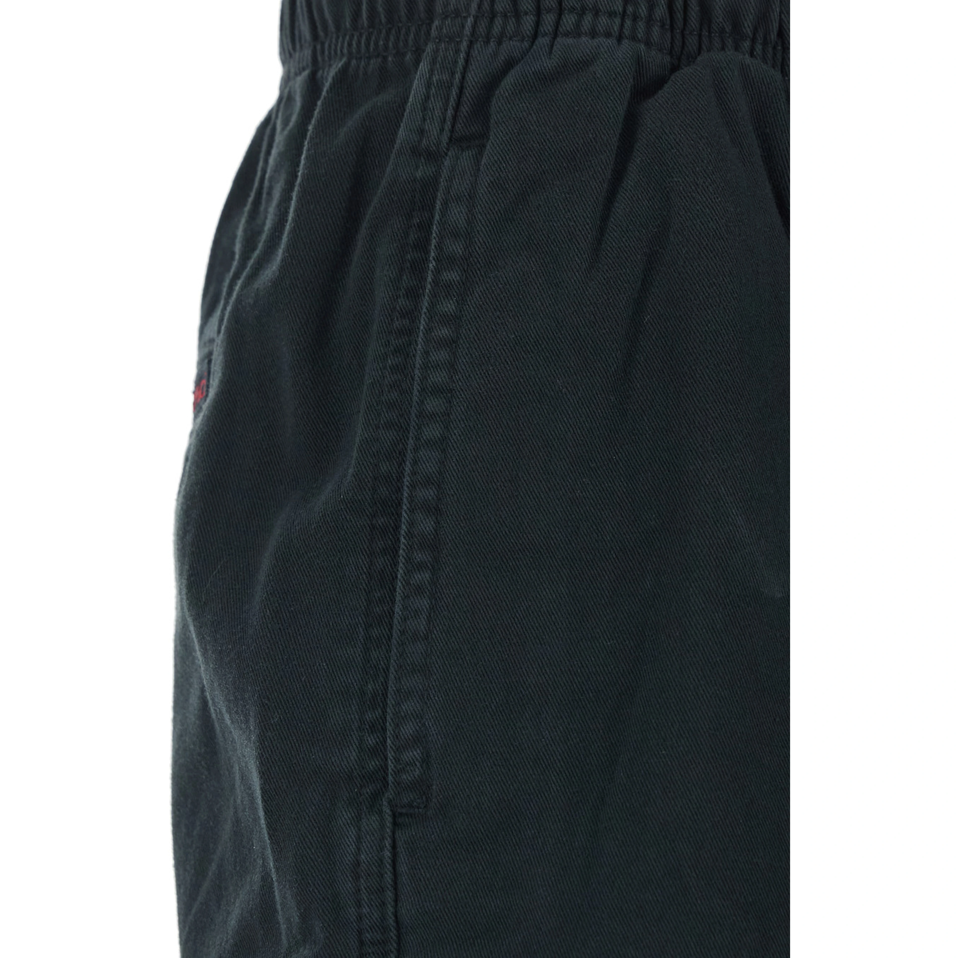 Black Bermuda shorts with elasticated waist in cotton man