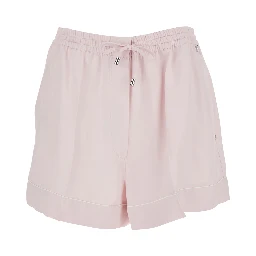 Shorts SPXCRESPO Pink with Pockets and High Waist in Viscose Women