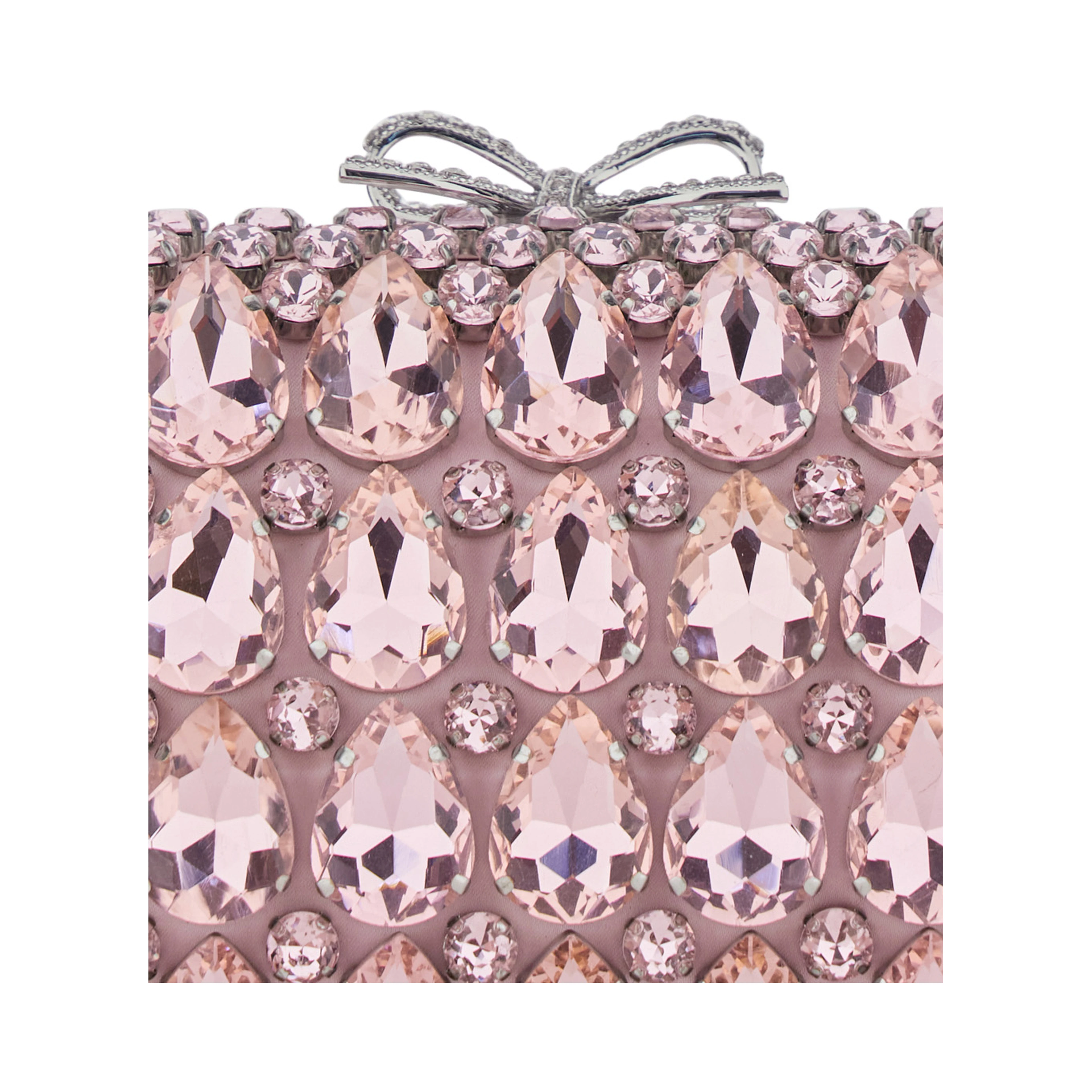 "PINK SATIN CRYSTAL CLUTCH BAG" Pink Clutch Bag with crystals on the front in satin for women
