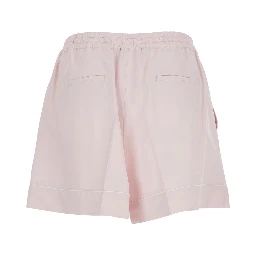 Shorts SPXCRESPO Pink with Pockets and High Waist in Viscose Women