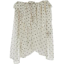 White top with All-over Polka Dot Print in Tech Fabric Women