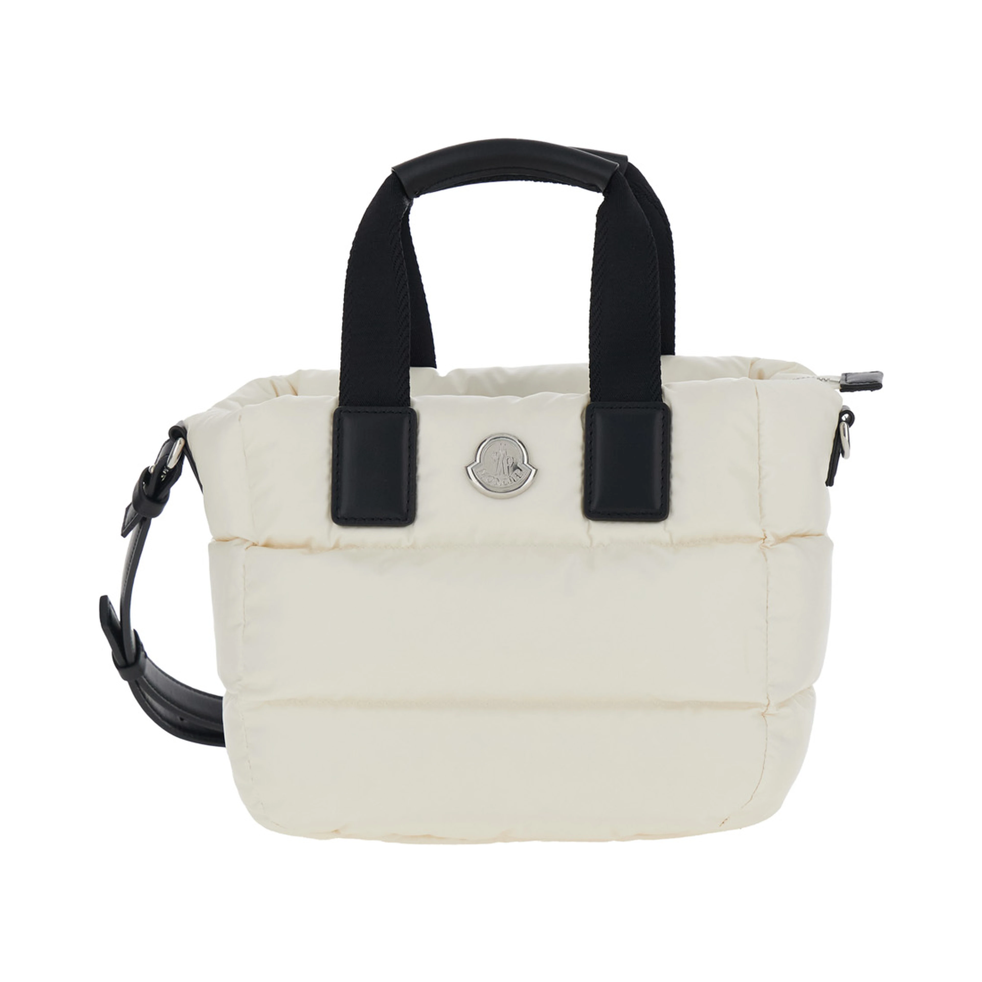 Handbag Karadoc Mini with Adjustable and Removable Shoulder Strap in White Tech Fabric for Women