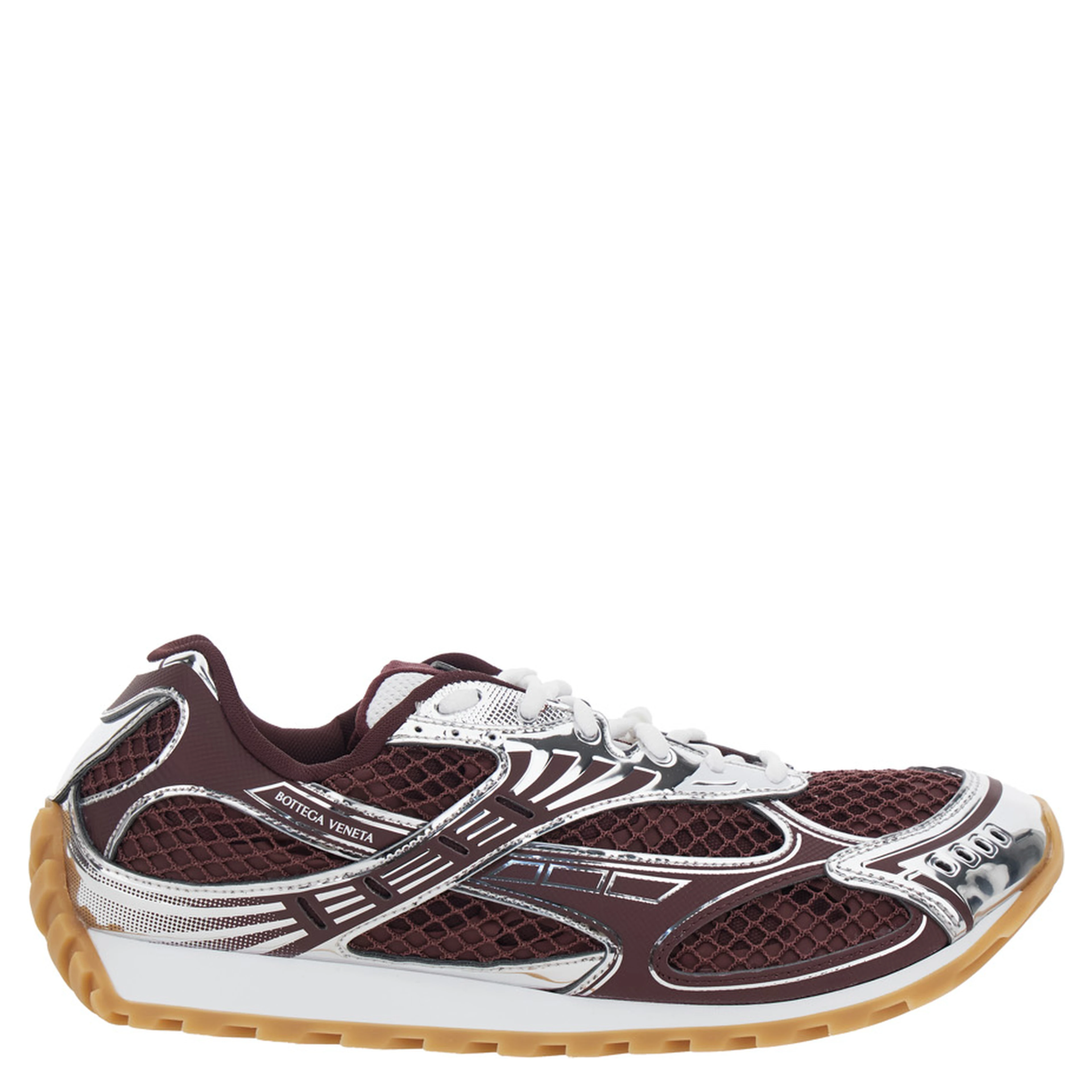 Running Sneaker Orbit with Logo Lettering Detail in Bordeaux Tech Fabric for Men