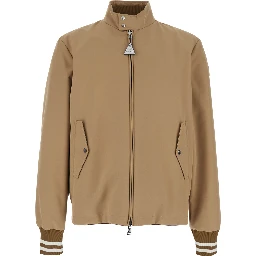 Reversible Prieure Puffer Jacket with Logo Patch on Sleeve in Beige for Men