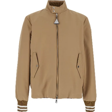 Reversible Prieure Puffer Jacket with Logo Patch on Sleeve in Beige for Men