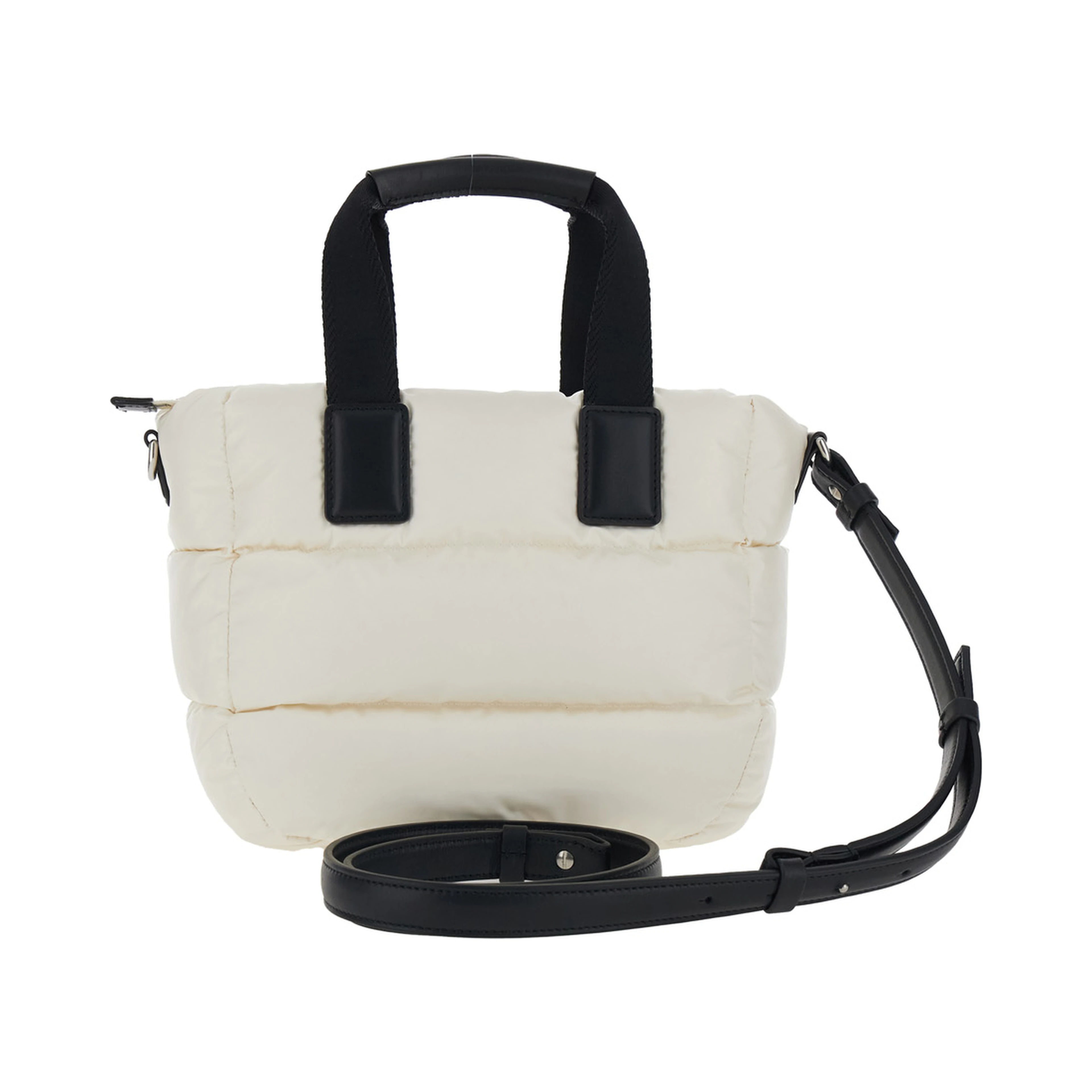 Handbag Karadoc Mini with Adjustable and Removable Shoulder Strap in White Tech Fabric for Women
