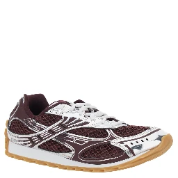Running Sneaker Orbit with Logo Lettering Detail in Bordeaux Tech Fabric for Men