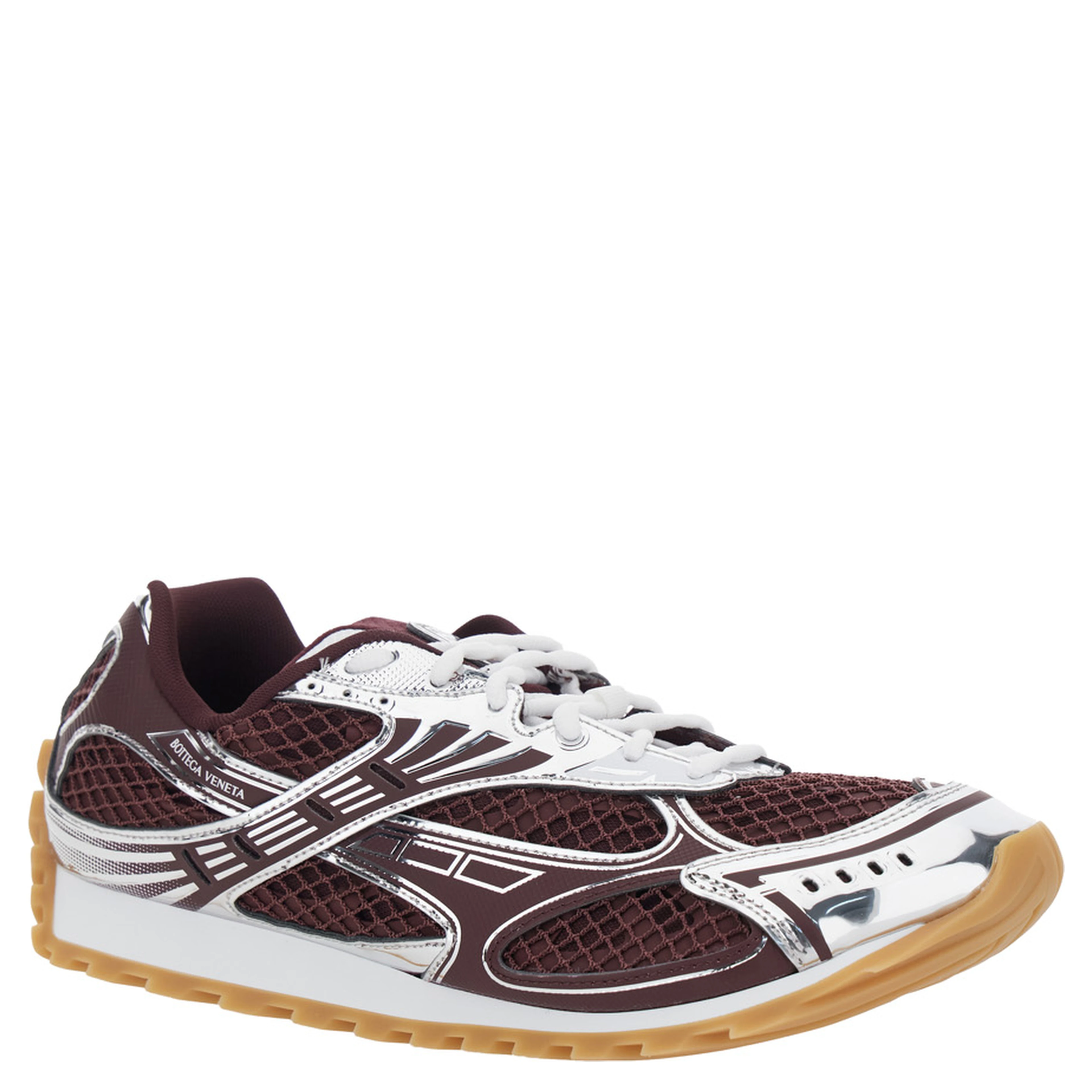 Running Sneaker Orbit with Logo Lettering Detail in Bordeaux Tech Fabric for Men
