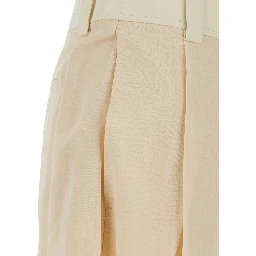 SPSFERITO Pants with Elegant Design in White Cotton for Women