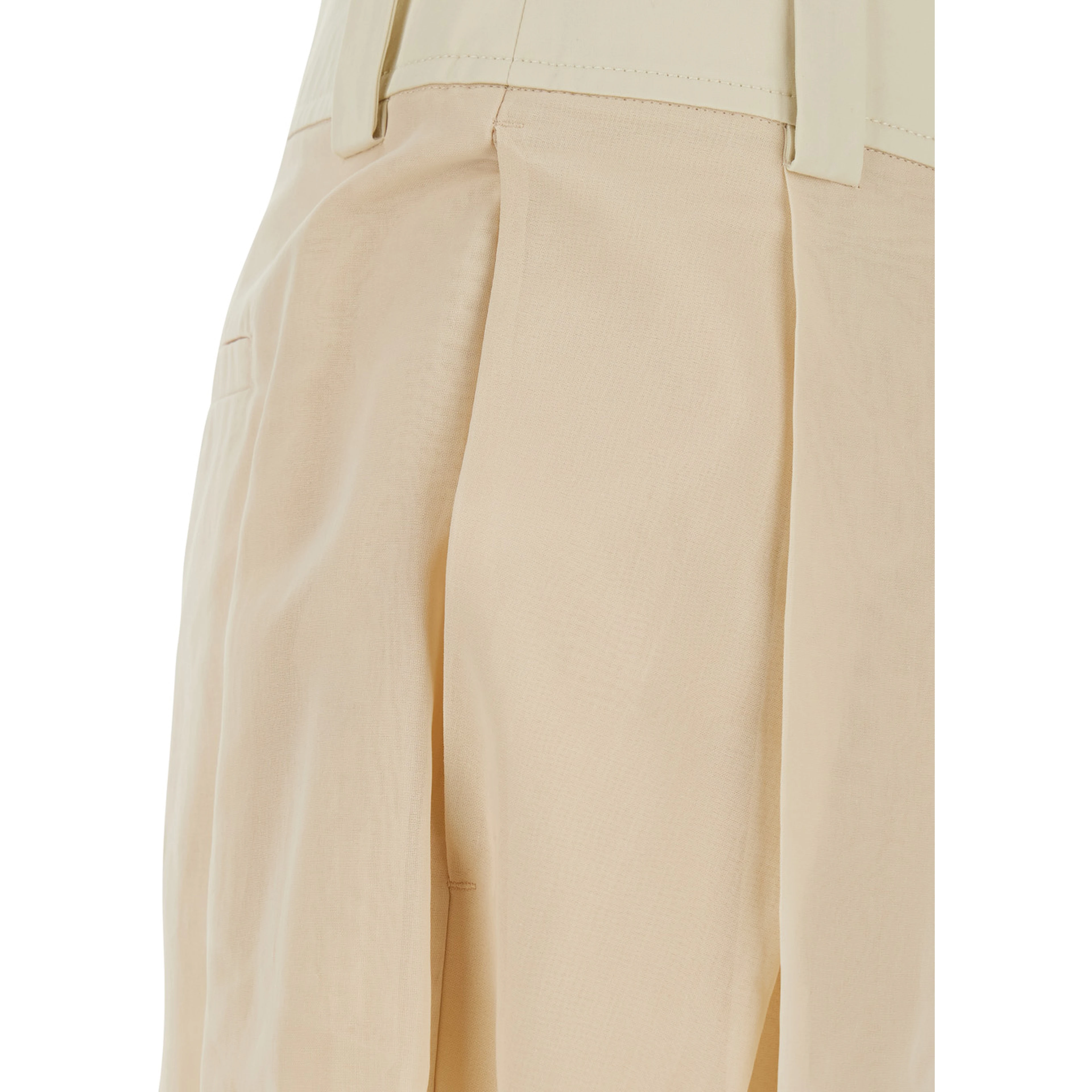 SPSFERITO Pants with Elegant Design in White Cotton for Women
