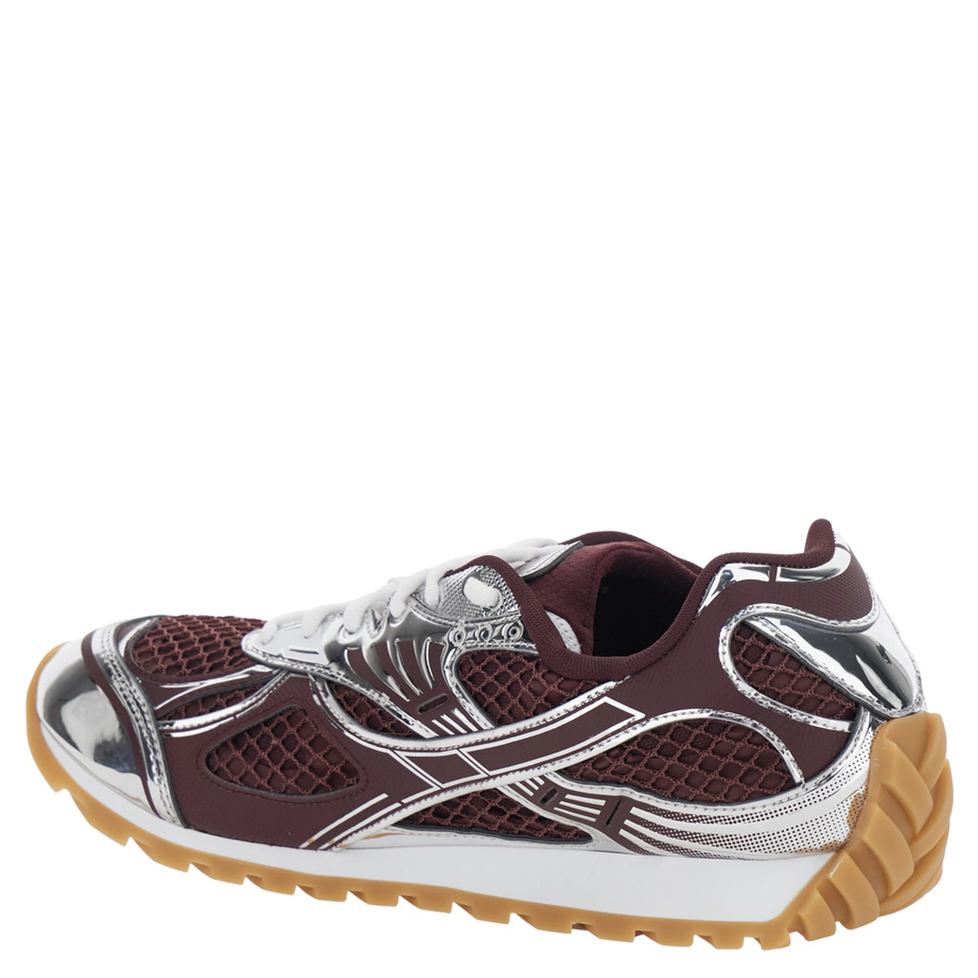 Running Sneaker Orbit with Logo Lettering Detail in Bordeaux Tech Fabric for Men