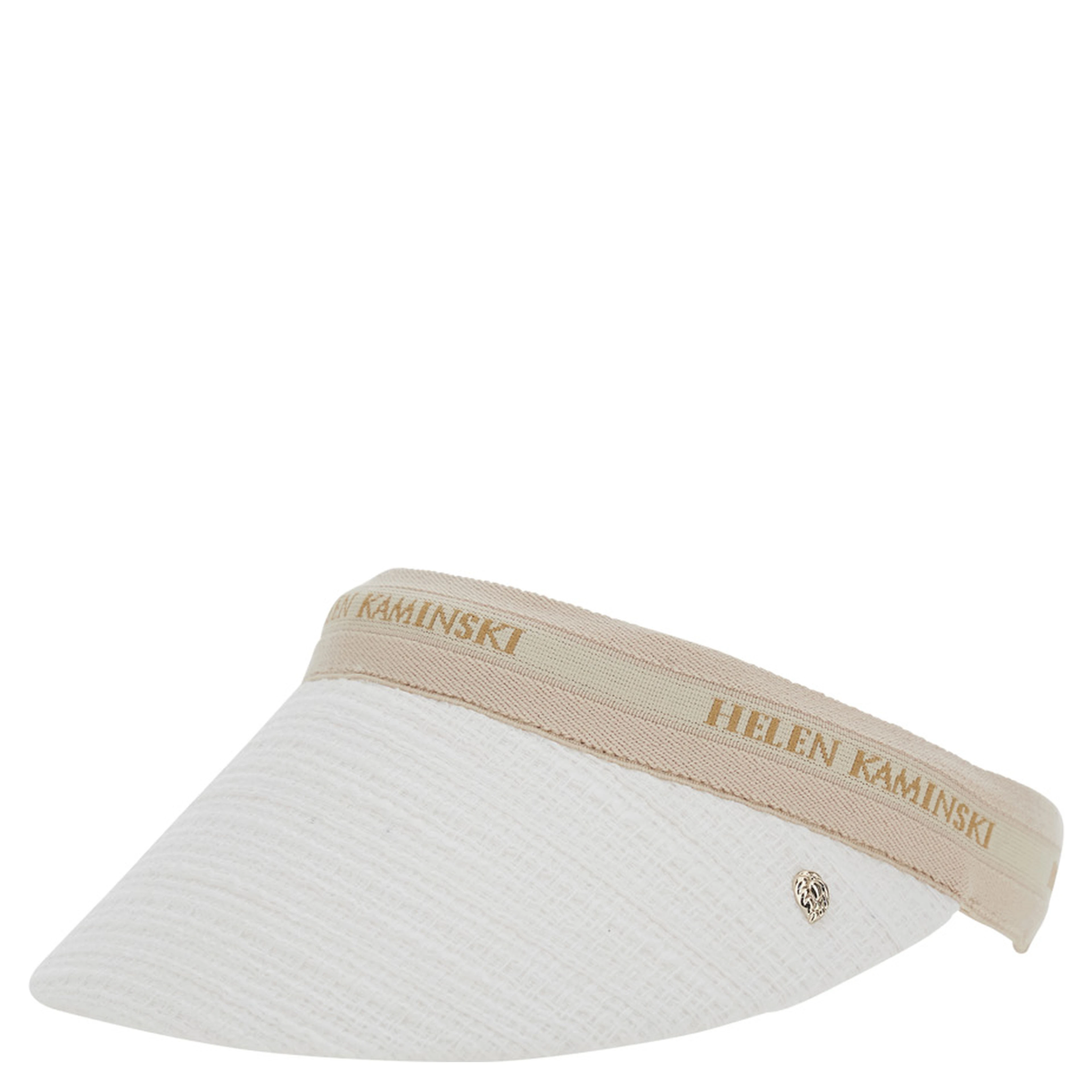 White Carter Hat with Wide Brim and Elegant Details in Cotton for Women