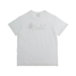 White T-Shirt with Logo on the Front in Cotton Girl