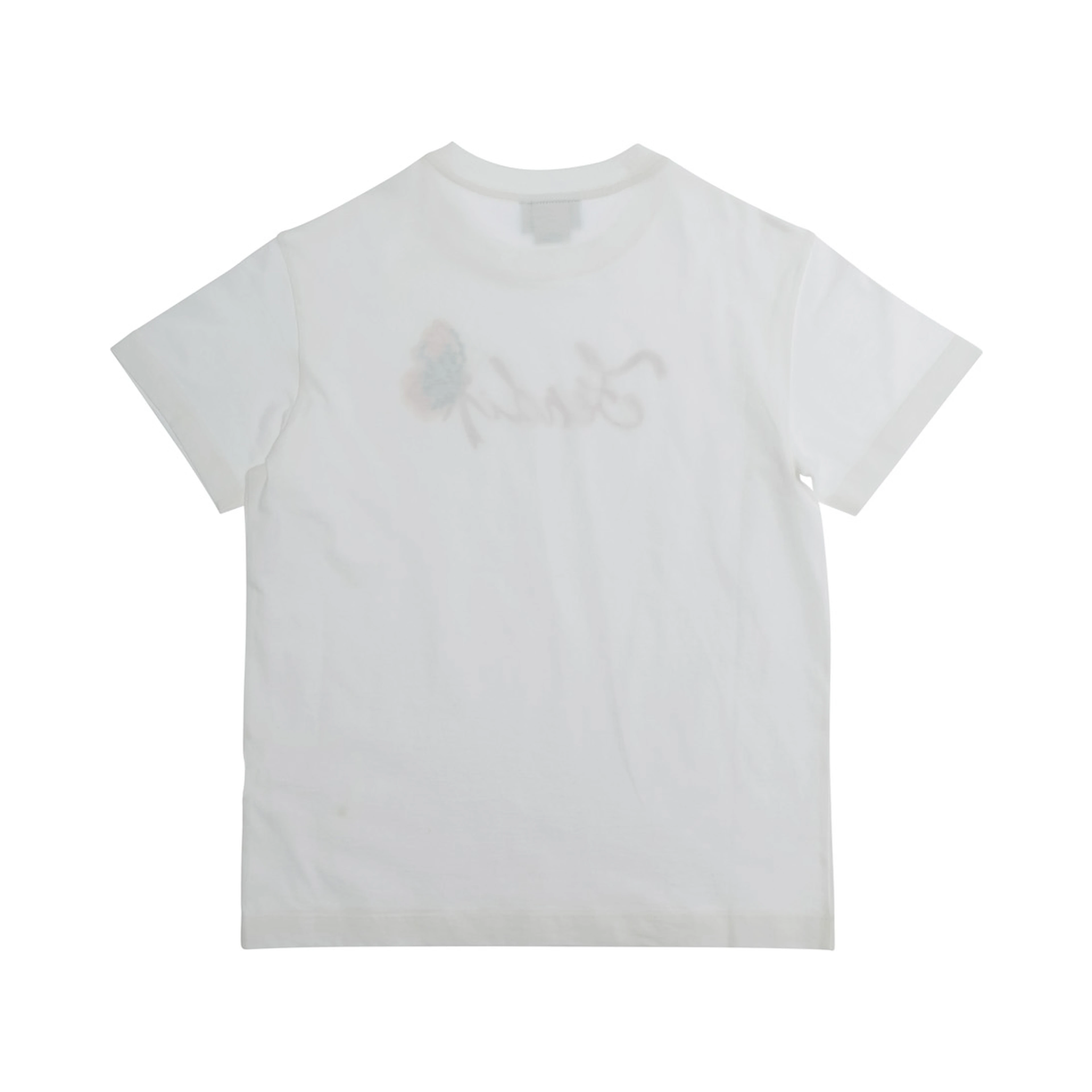 White T-Shirt with Logo on the Front in Cotton Girl