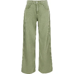 Jeans BEAPT2036CAC with five pockets and bleach finish in white denim for Women