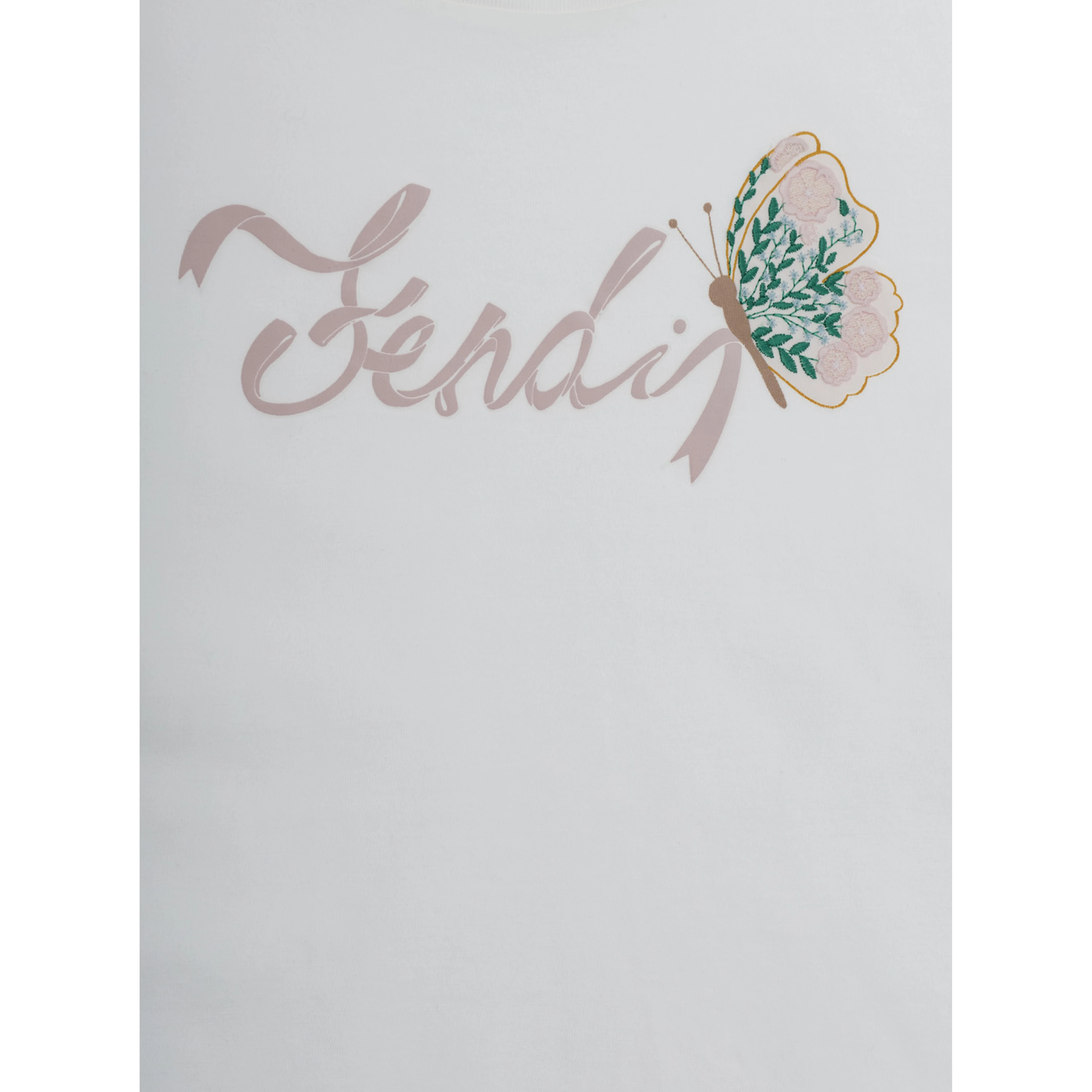 White T-Shirt with Logo on the Front in Cotton Girl