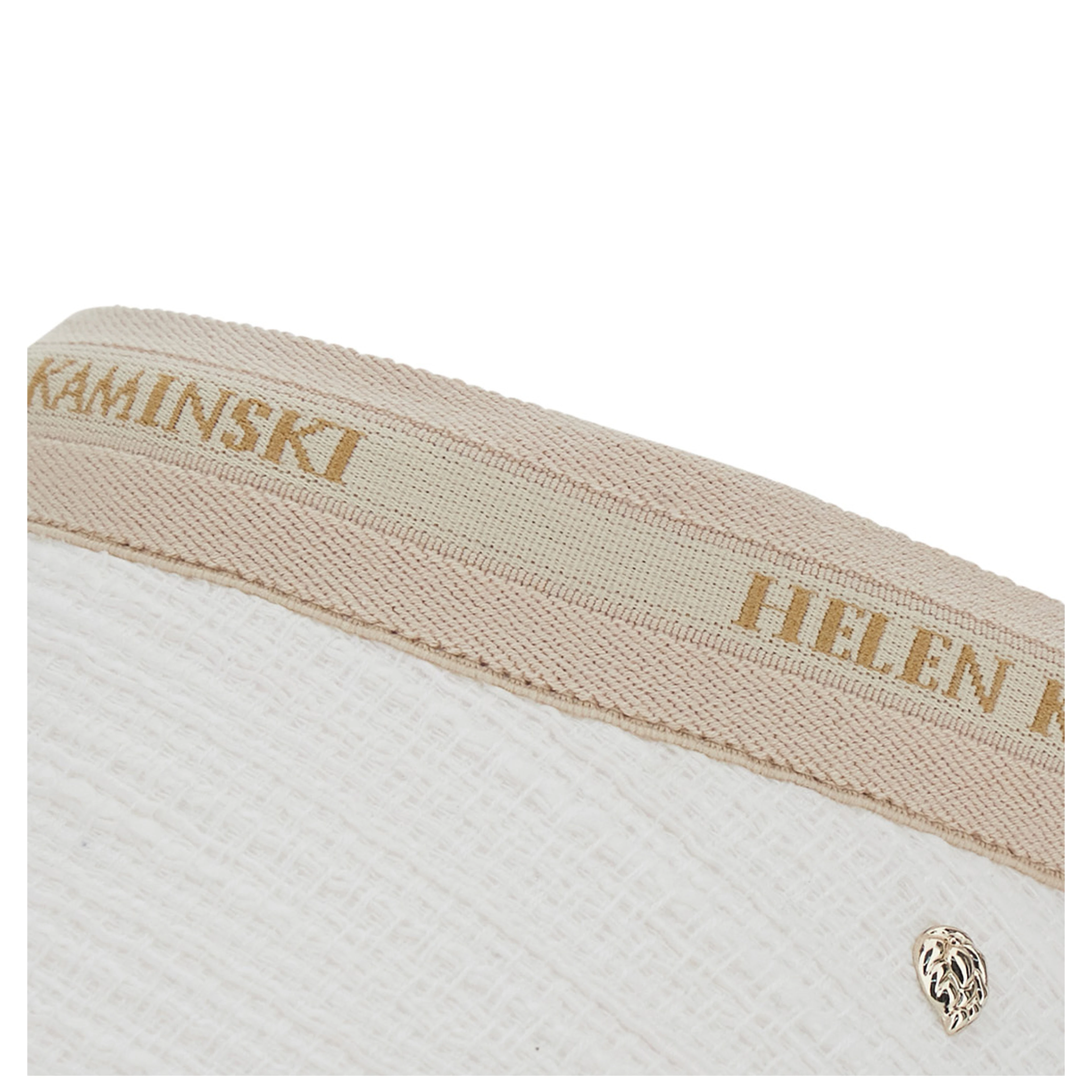 White Carter Hat with Wide Brim and Elegant Details in Cotton for Women