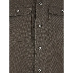 Mens Magnum Tommy Short Sleeve Button-Up Shirt in Grey Cotton