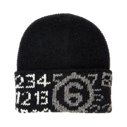 Unisex Hat size II and III in black wool and nylon for boy