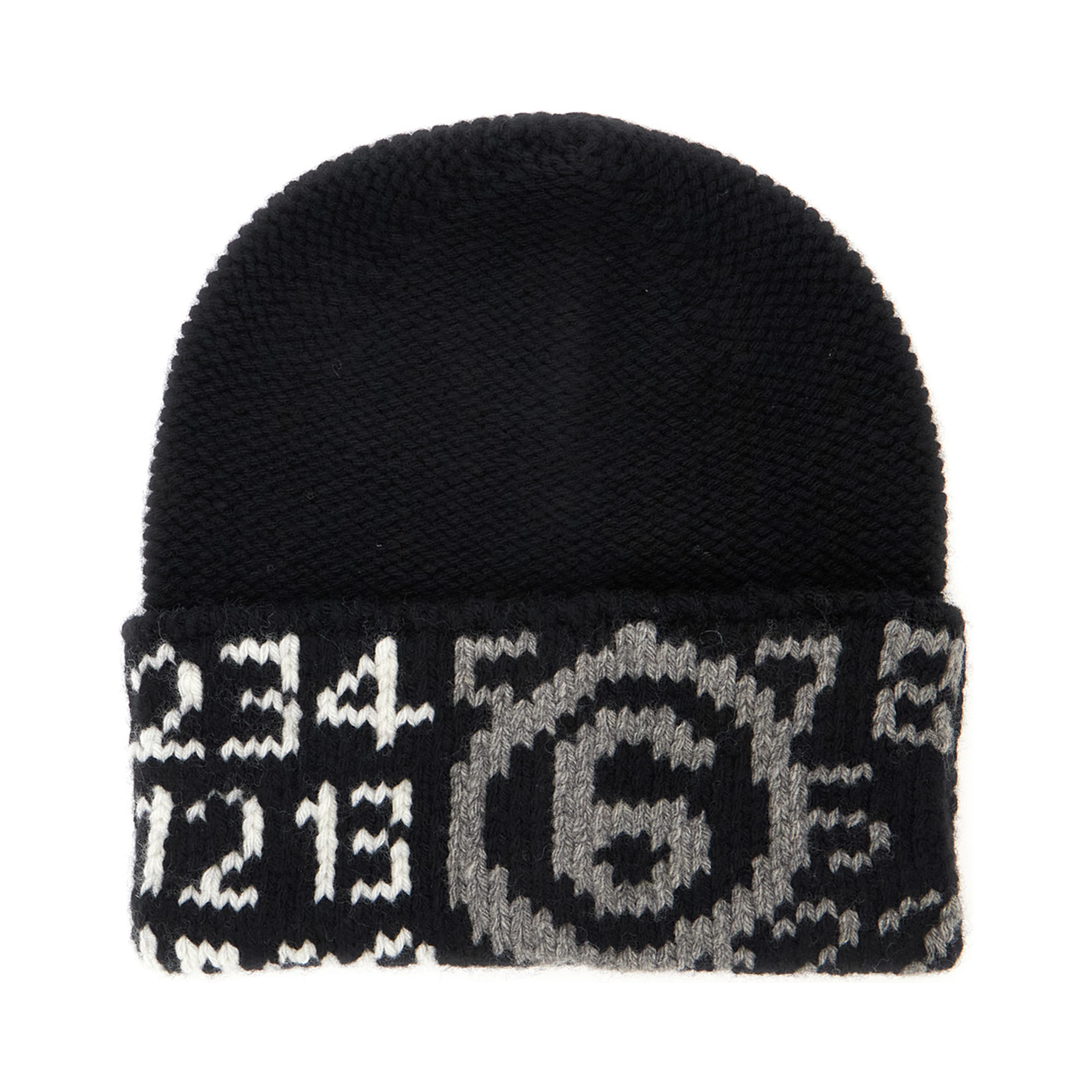 Unisex Hat size II and III in black wool and nylon for boy