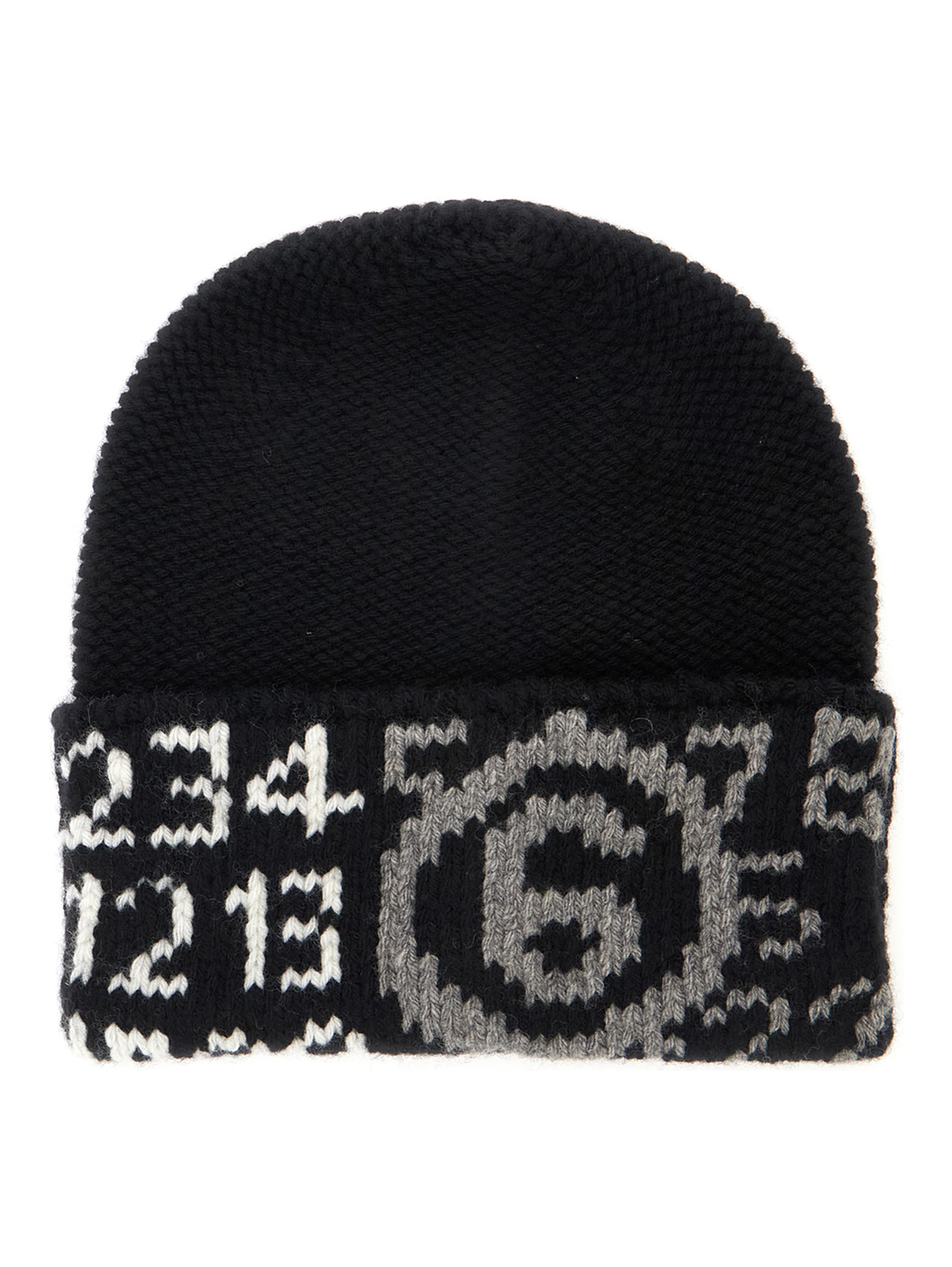 Unisex Hat size II and III in black wool and nylon for boy