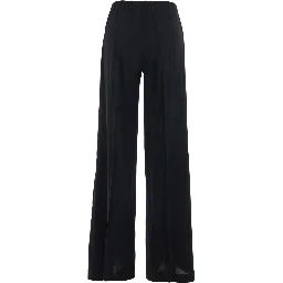 Black Womens Pants with Elastic Waistband