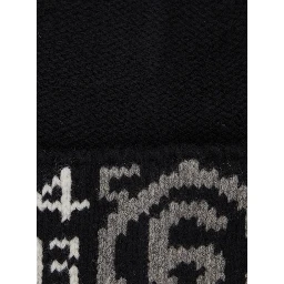 Unisex Hat size II and III in black wool and nylon for boy