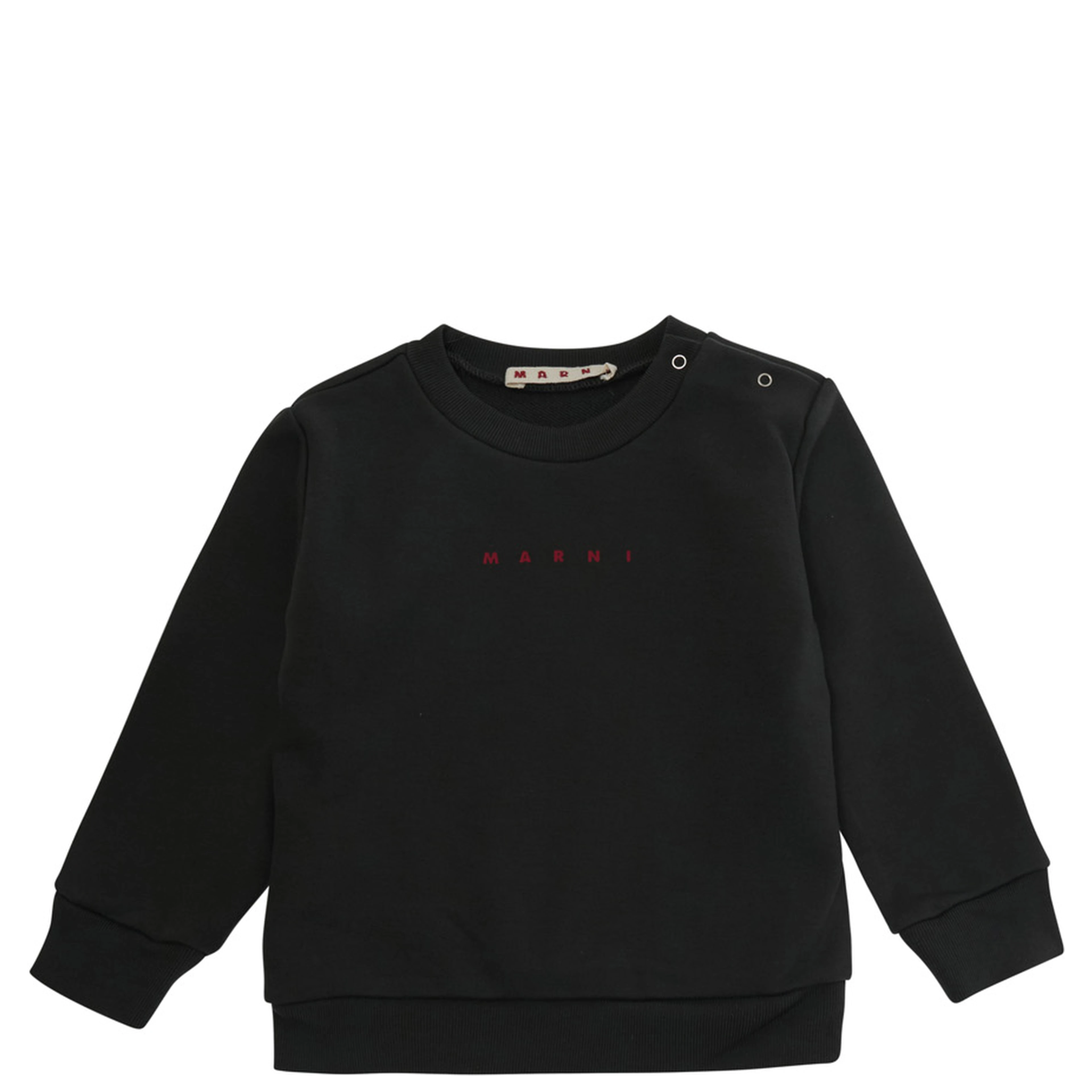 black Sweatshirt with logo lettering on the front in cotton baby