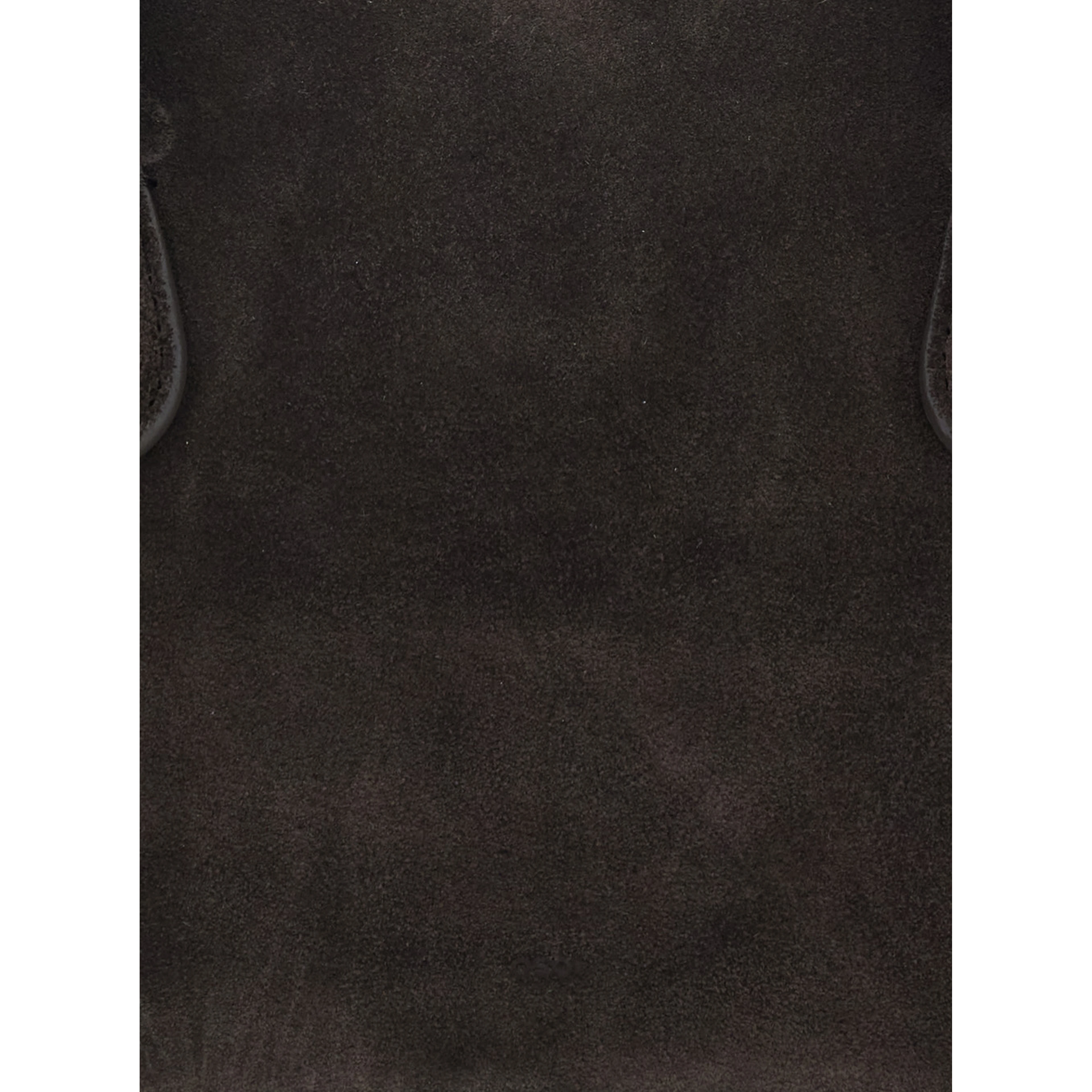 Boat Wide Brown Shoulder Bag with Round Handles in Suede Women