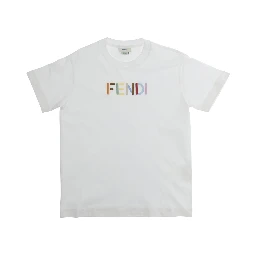 White T-shirt with round neckline and short sleeves in Cotton Boy