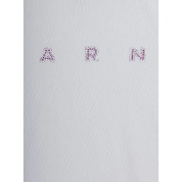 White Crew Neck T-Shirt with Logo lettering on the Front in Cotton Girl