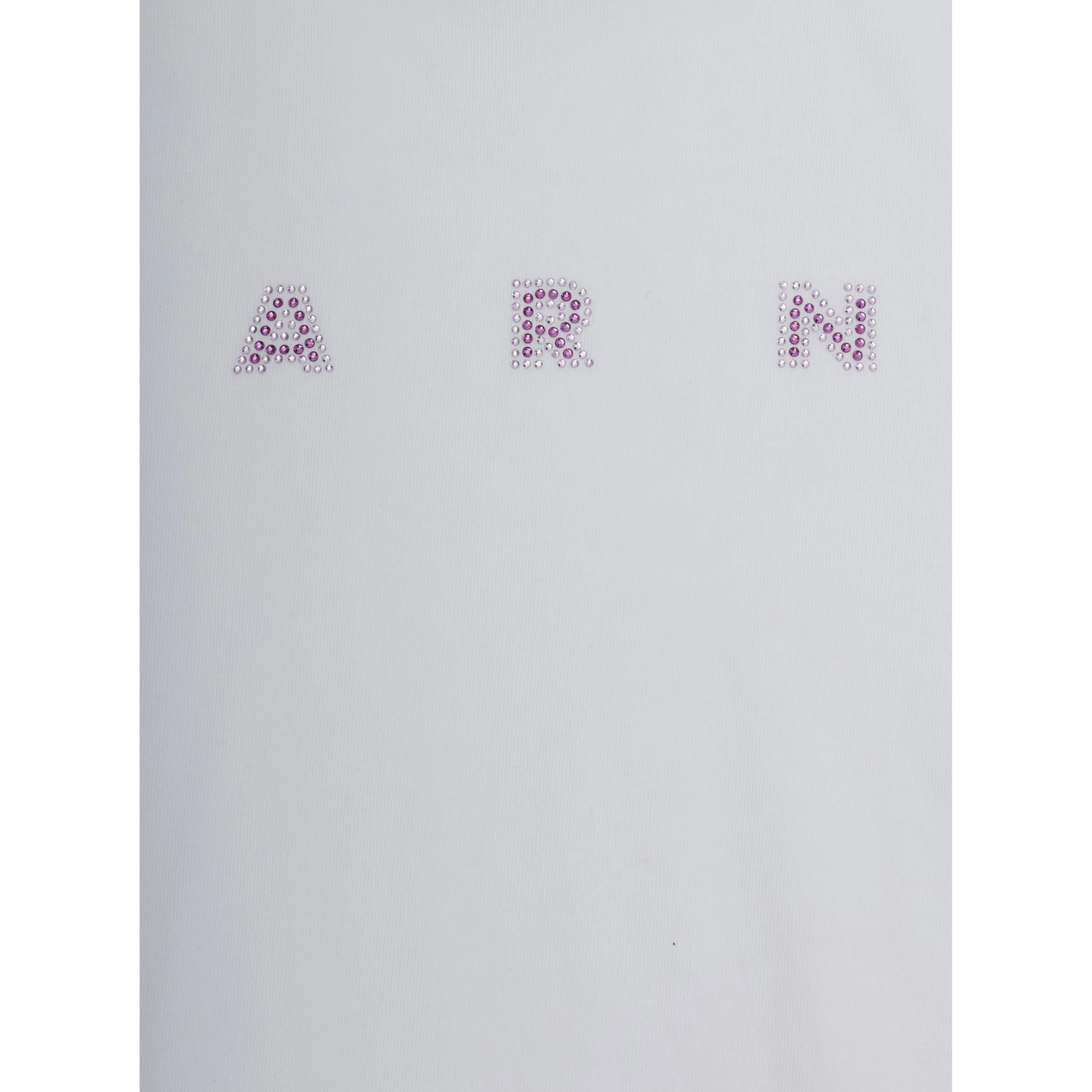 White Crew Neck T-Shirt with Logo lettering on the Front in Cotton Girl