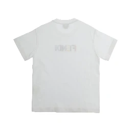 White T-shirt with round neckline and short sleeves in Cotton Boy