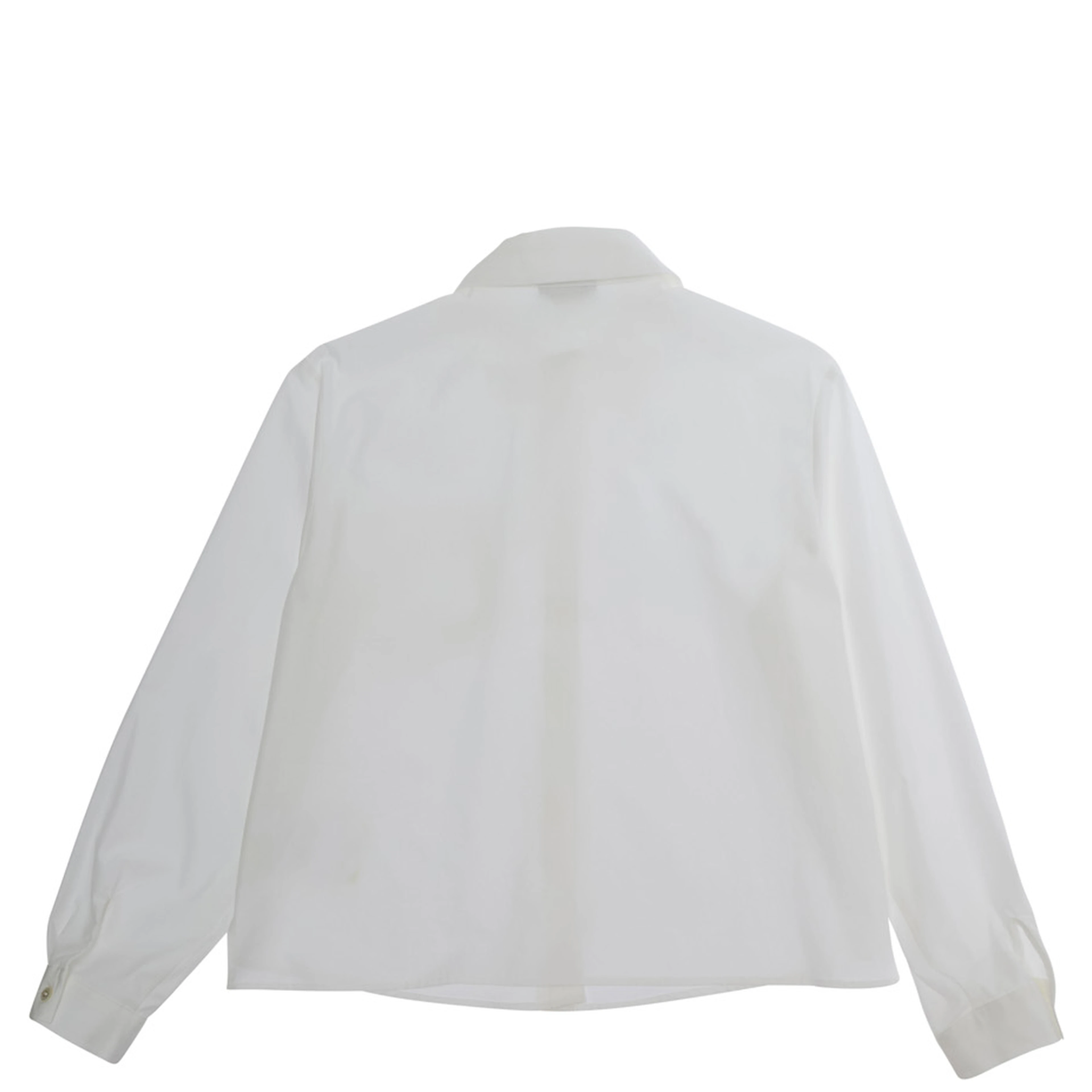 White Shirt with tone-on-tone logo on the front in Cotton for Girl
