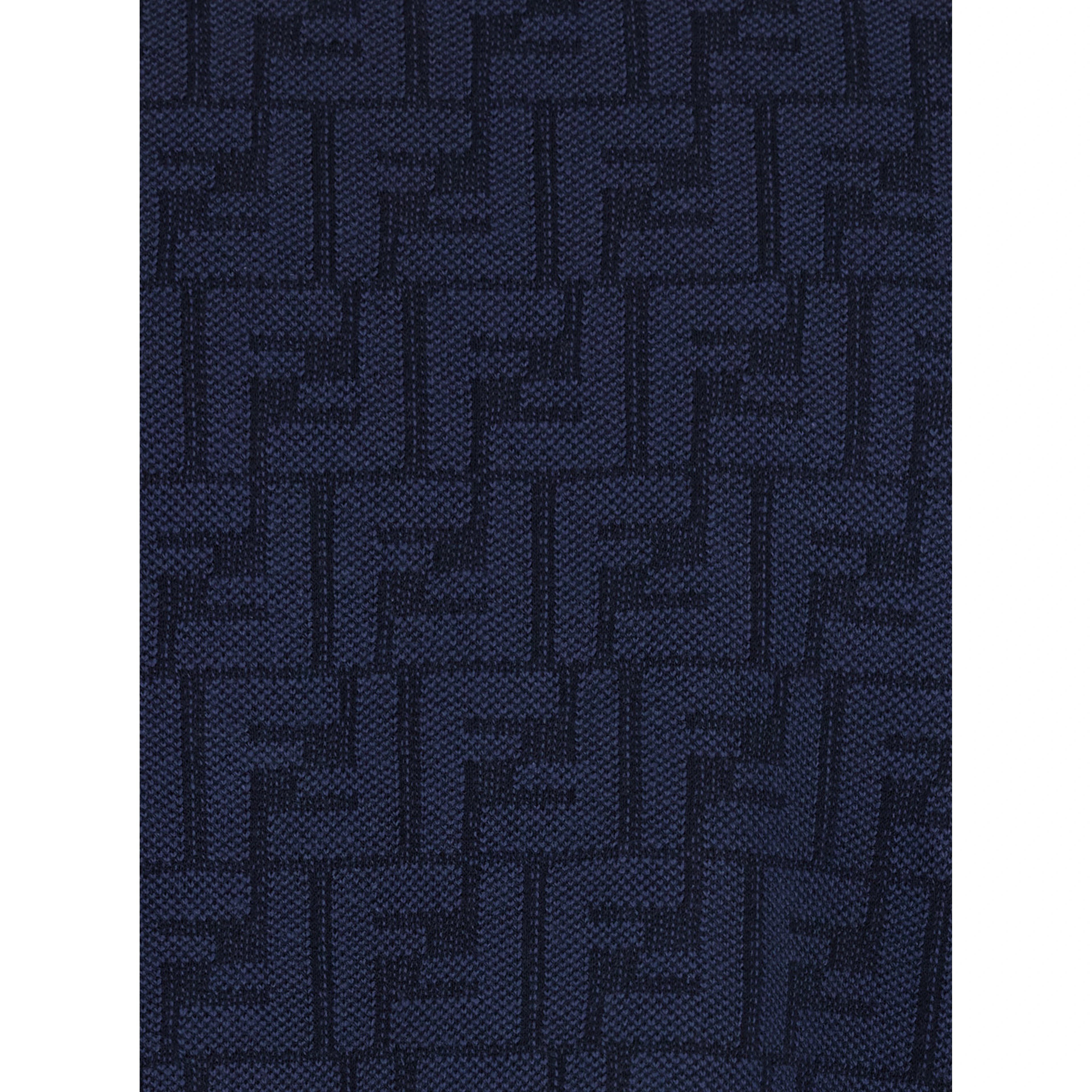 Blue Crew neck T-shirt with FF all-over motif in cotton for men