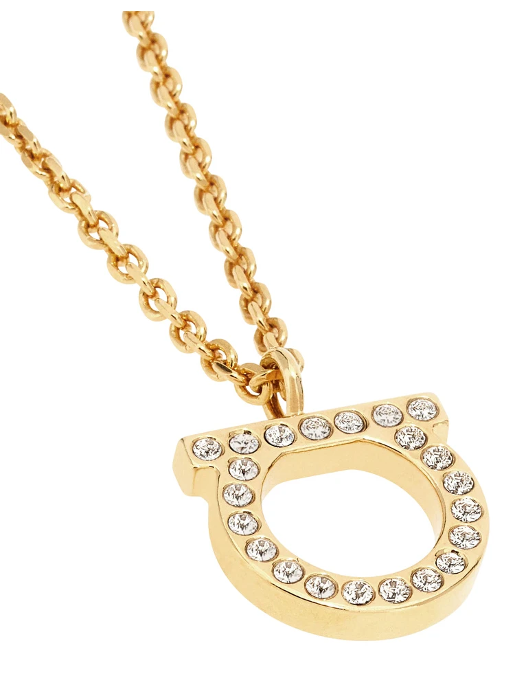 Gold-Colored Necklace with Gancini Pendant in Brass for Women alternative