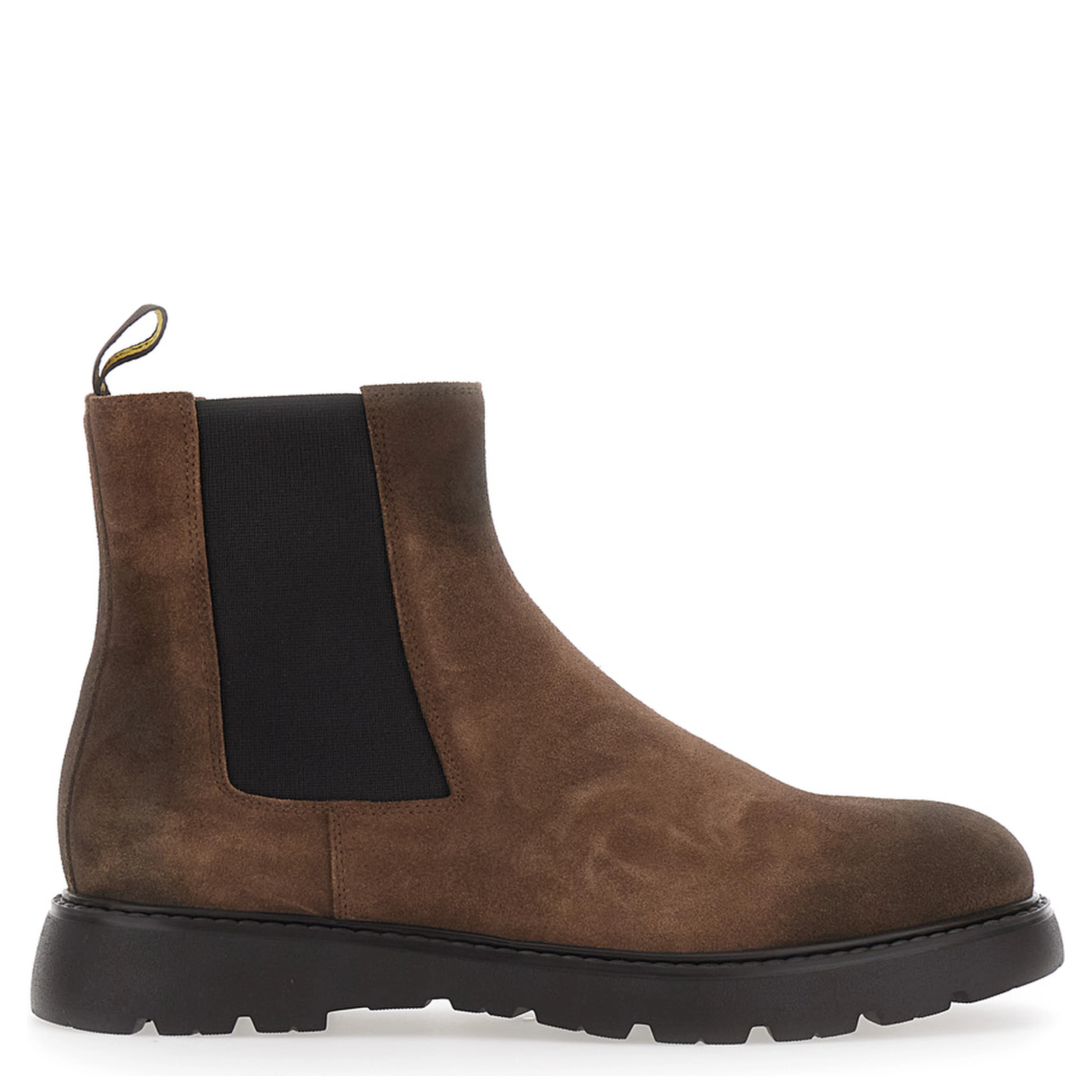 Goteborg Brown Ankle Boots with elasticated details on the side in suede for men
