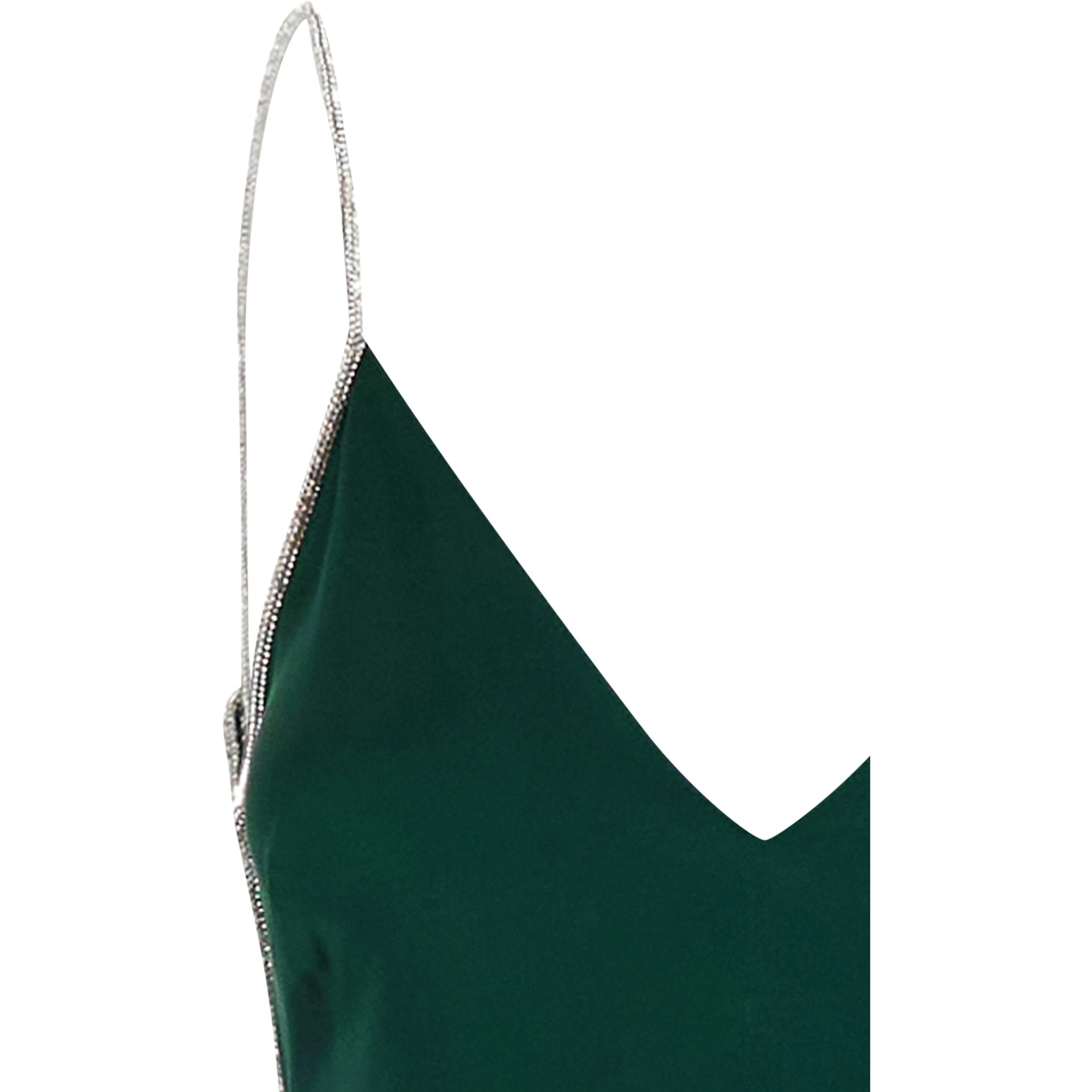 green Long dress with crystal design in acetate blend for women