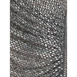 silver colored Dress with draping and applied jewels all-over in Tech Fabric Women