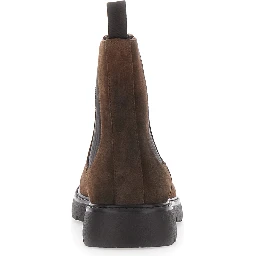 Goteborg Brown Ankle Boots with elasticated details on the side in suede for men