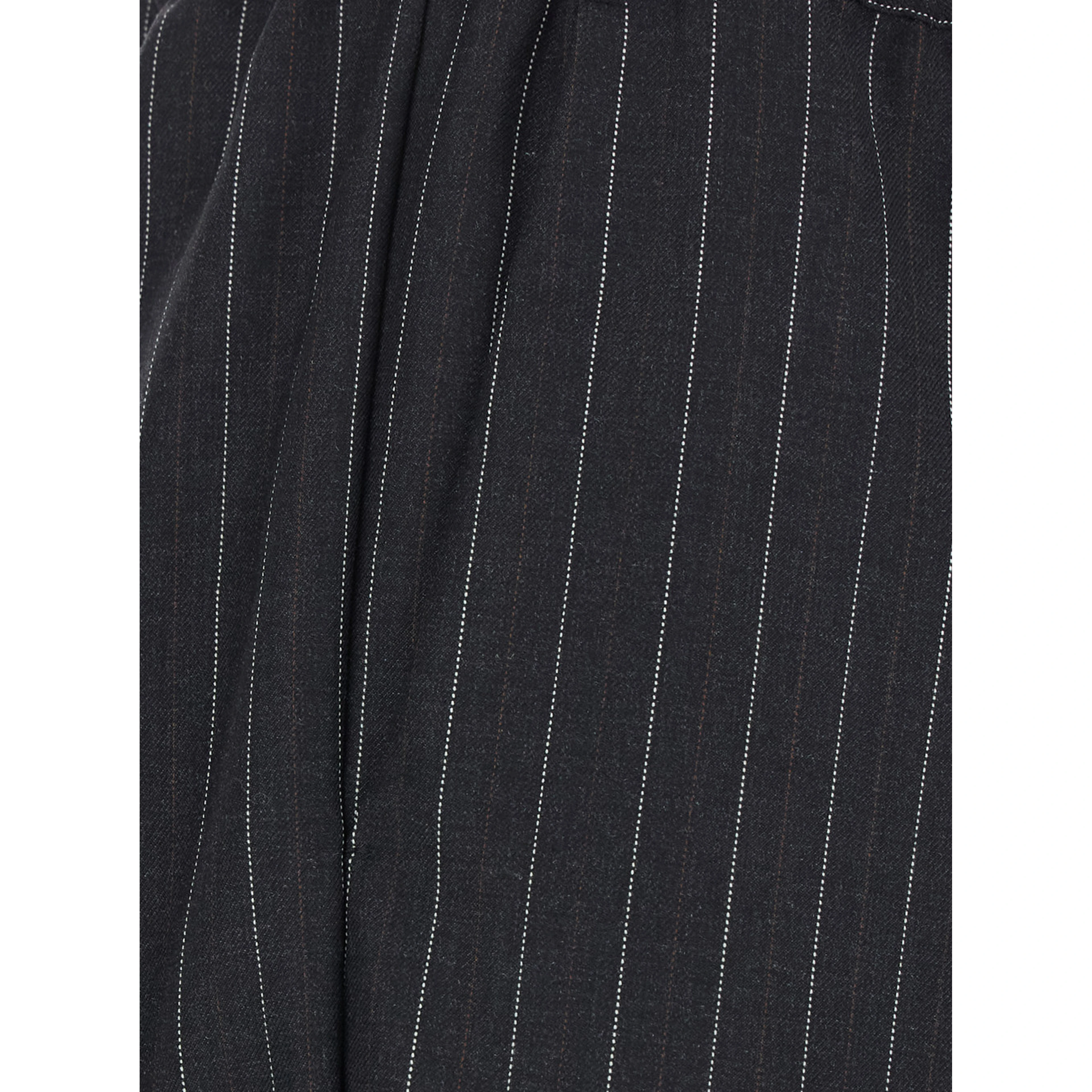 BUDDY grey Pants with all-over striped motif and elasticated waist in wool blend for women