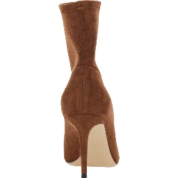 JULIA brown Boots with pointed design in eco-suede for women