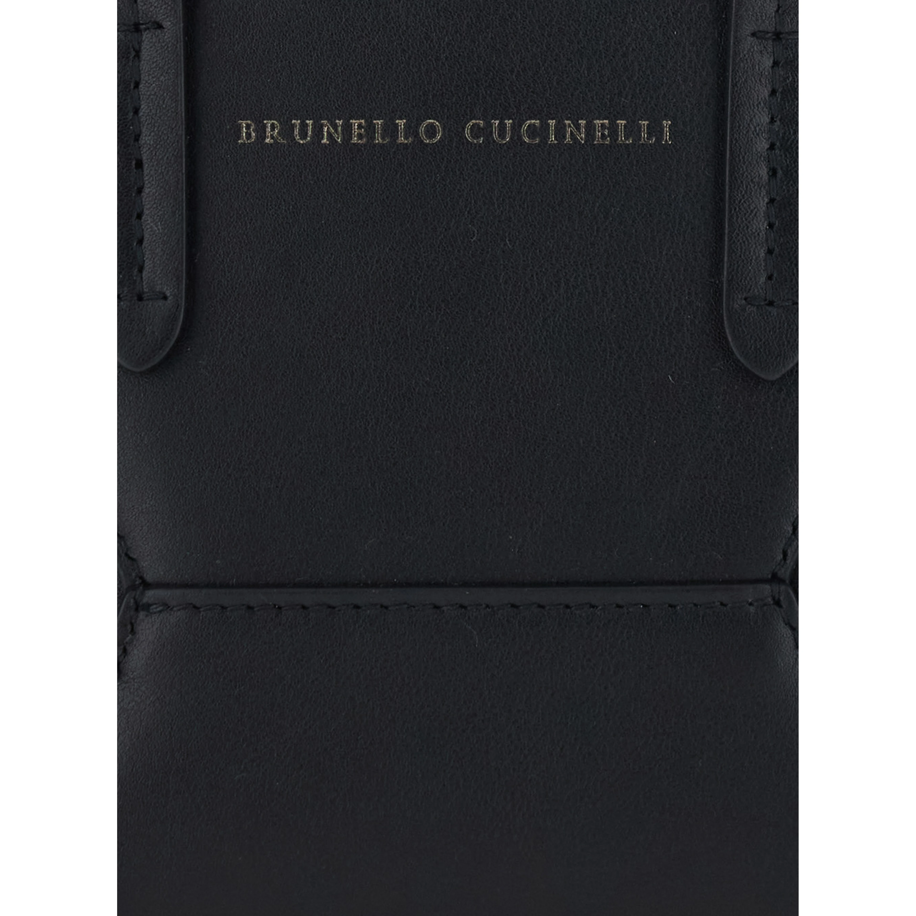 Duo Black Mini Bag with adjustable and removable shoulder strap and Logo lettering on the front in leather for women