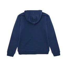 blue Hooded sweatshirt with tone-on-tone logo in cotton for Boy