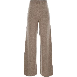 FIABE Beige trousers with pockets and elasticated waist in cashmere women
