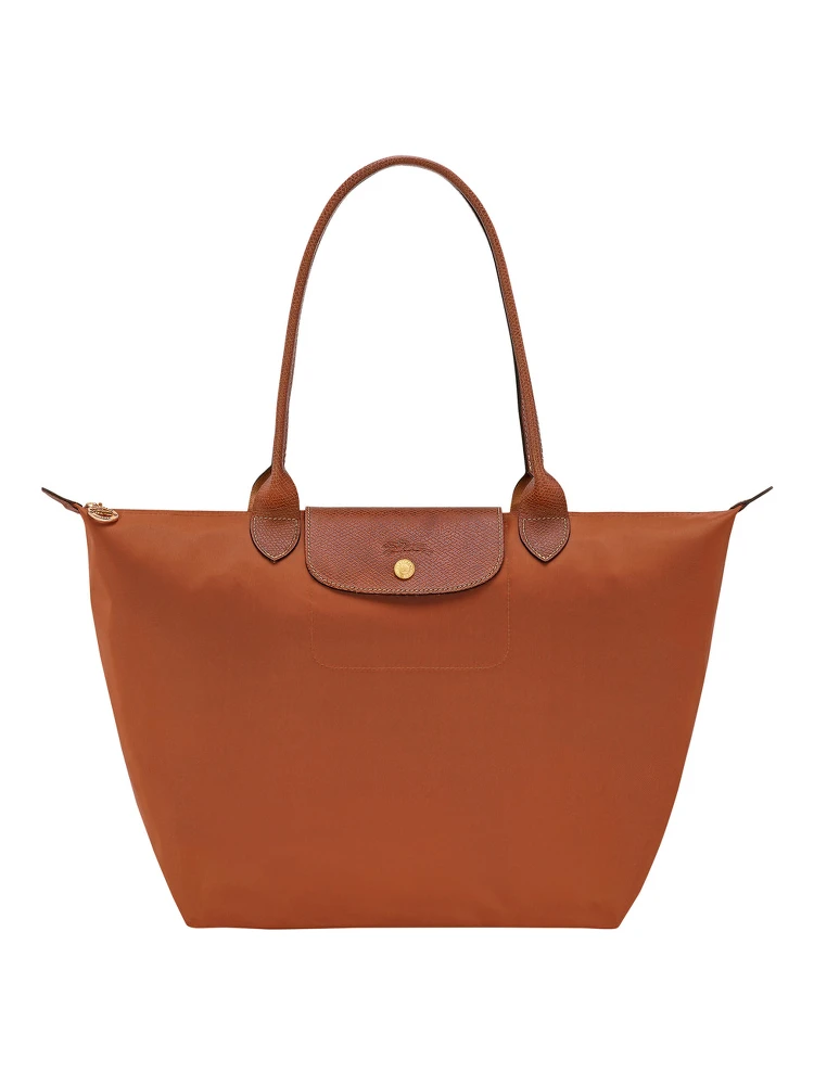 Tote bag Le Pliage Original with Logo Printed in Recycled Canvas Brown Women