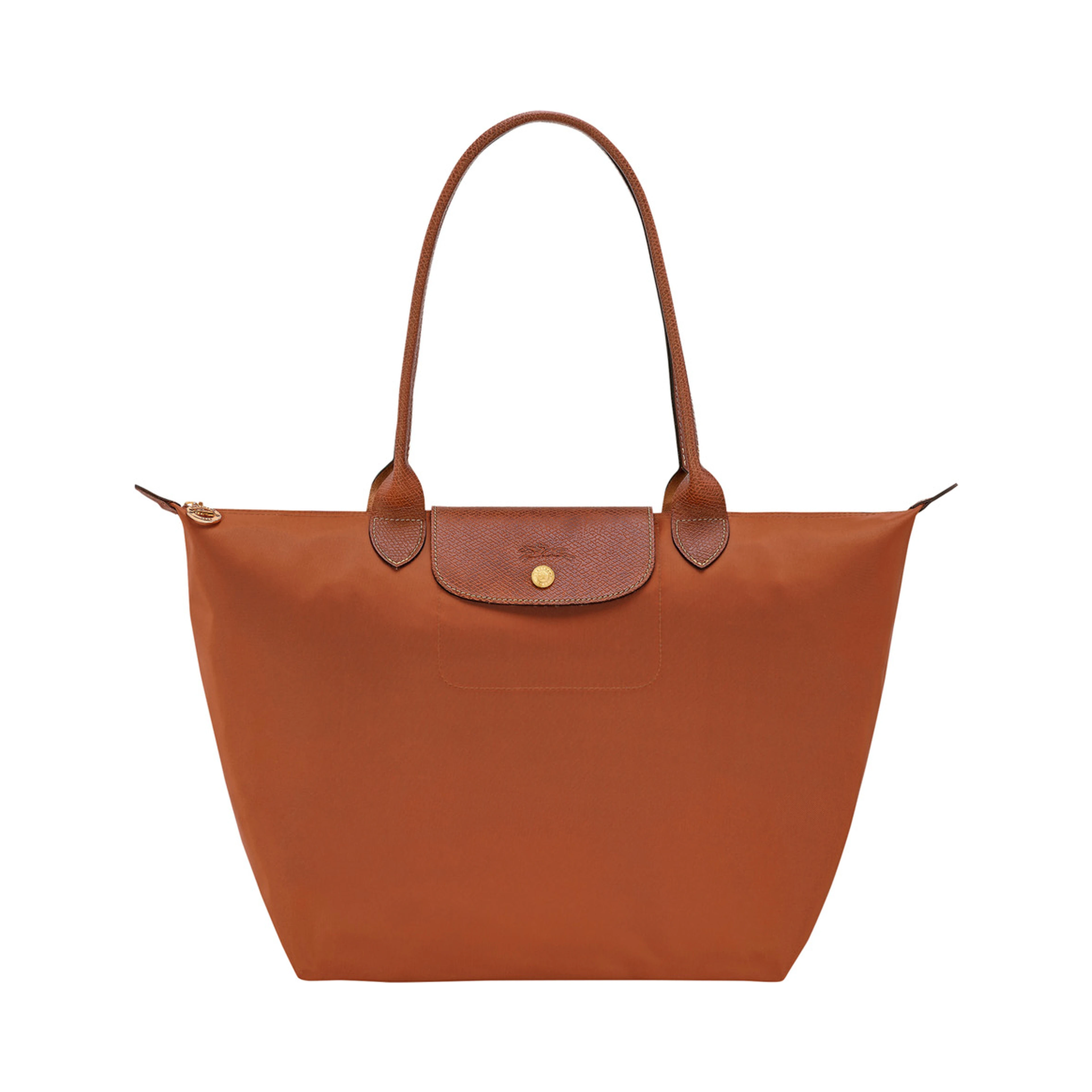 Tote bag Le Pliage Original with Logo Printed in Recycled Canvas Brown Women