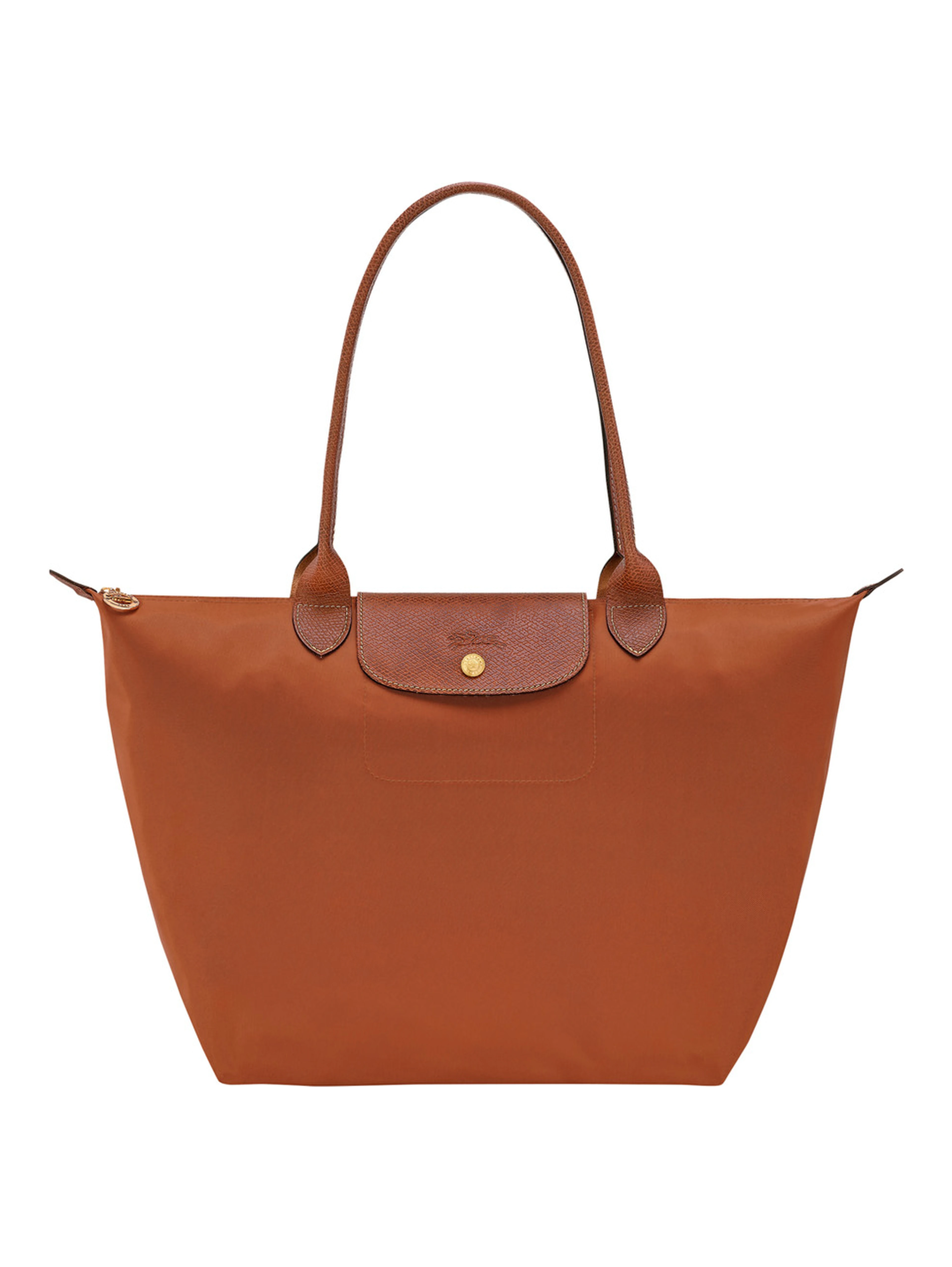 Tote bag Le Pliage Original with Logo Printed in Recycled Canvas Brown Women