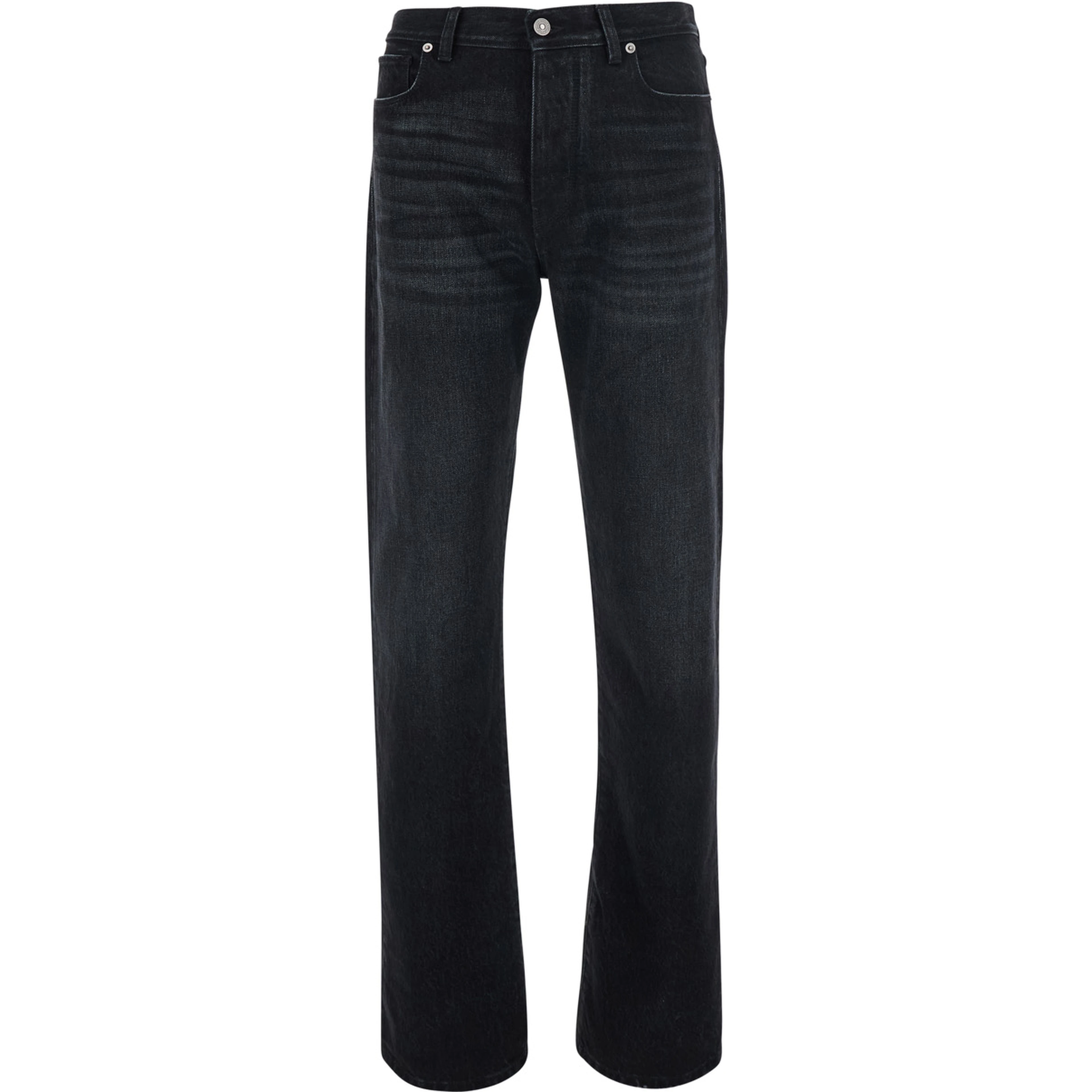 Black Slim Jeans with logo patch on the back in Denim for men