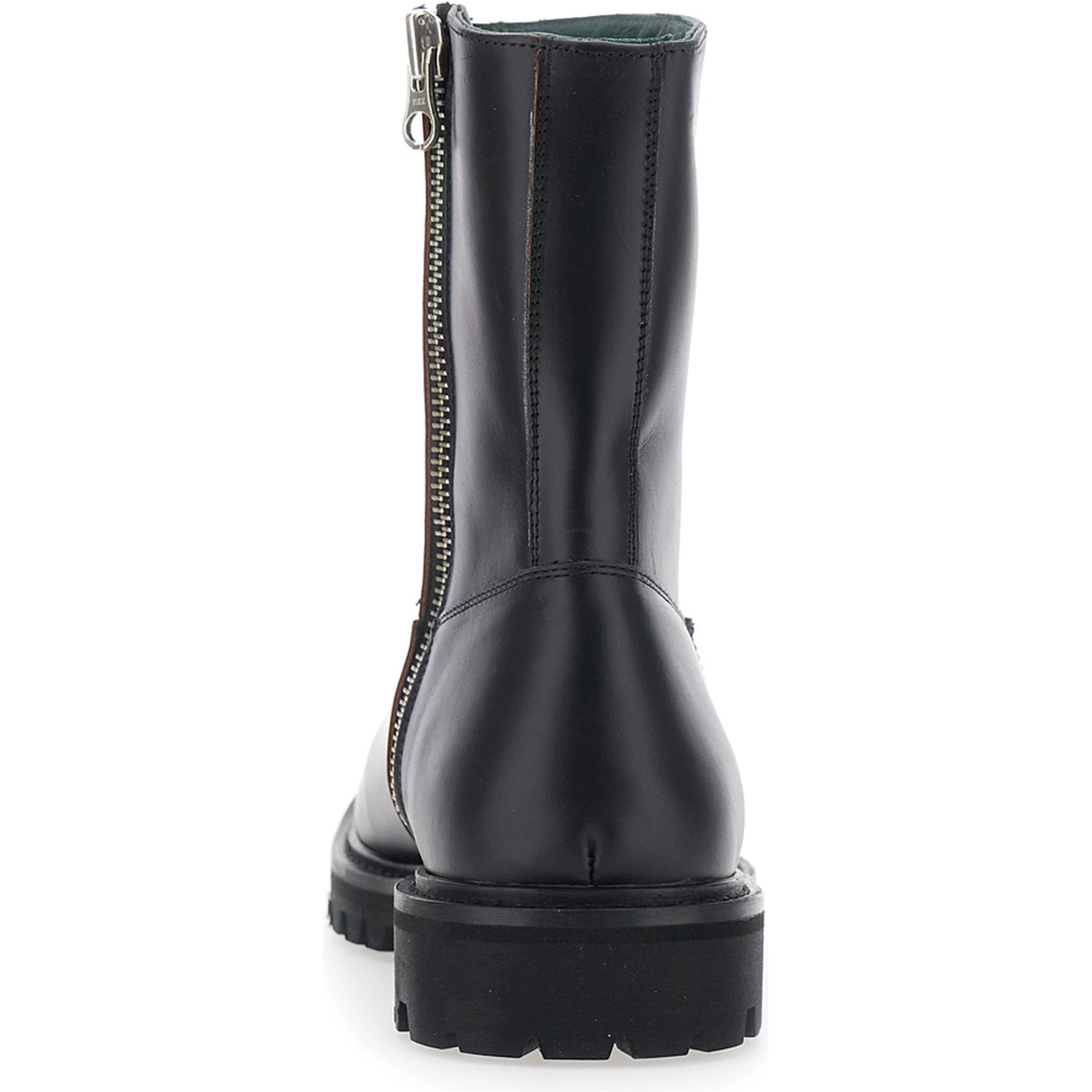 Black Ankle Boots with Side Zip Closure in Leather for Men